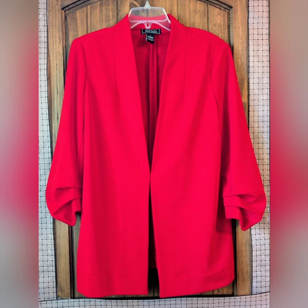 NYCC Red Women's Blazer- Lg NWOT - Picture 1 of 8